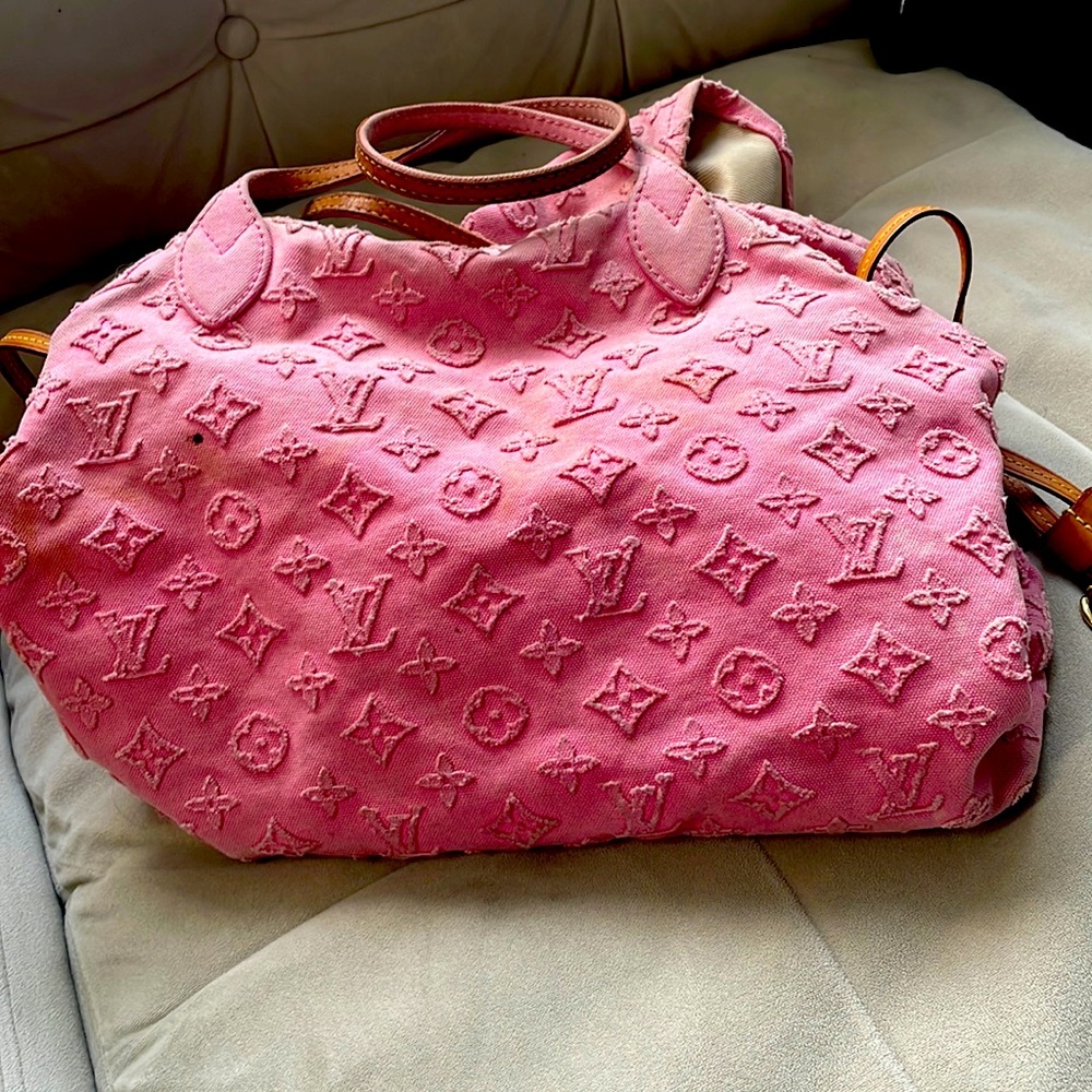 Pink Denim Louie Vuitton Bag